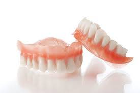 Upper and lower teeth model dentures