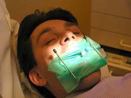 Patient ready for root canal procedure
